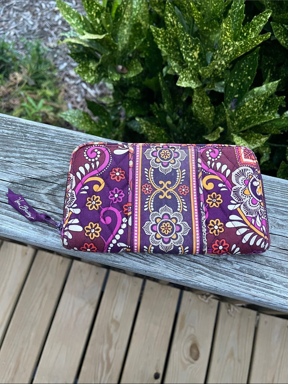 Vera Bradley Safari Sunset accordion wallet